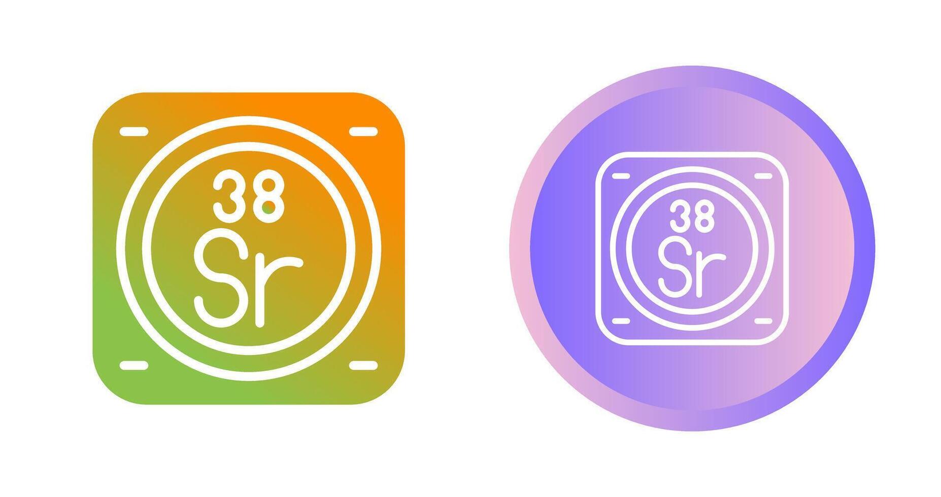 strontium vecteur icône