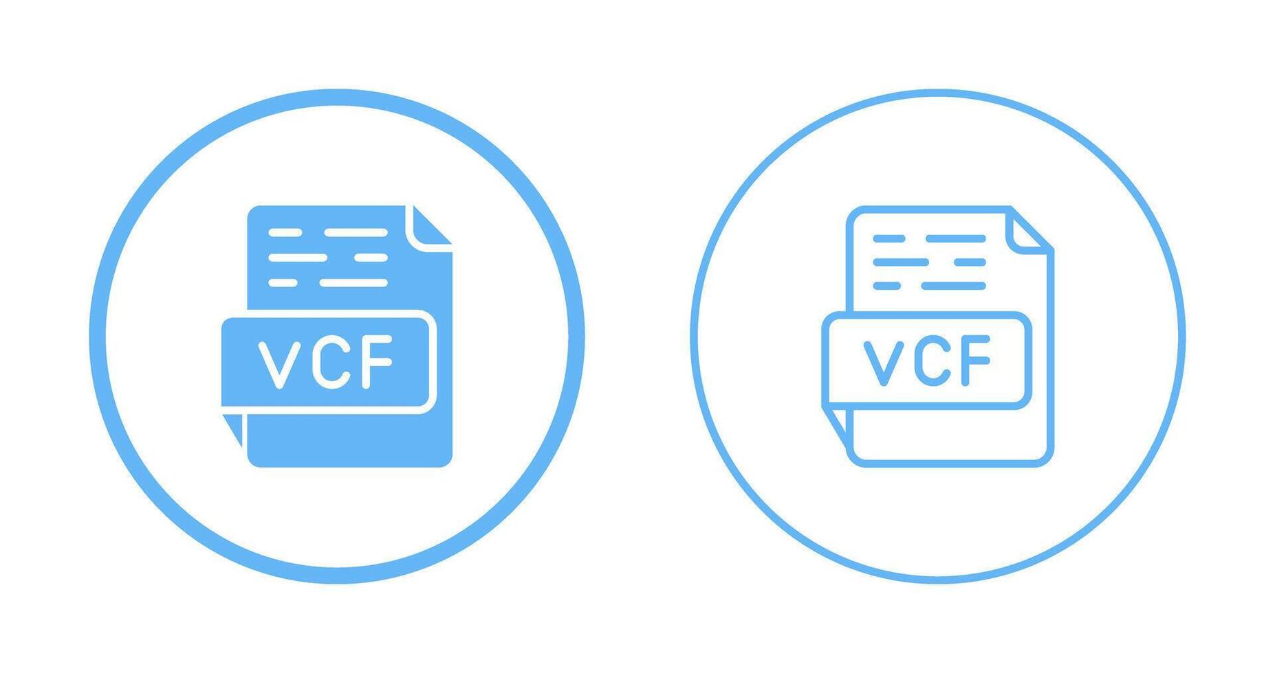 vcf vecteur icône