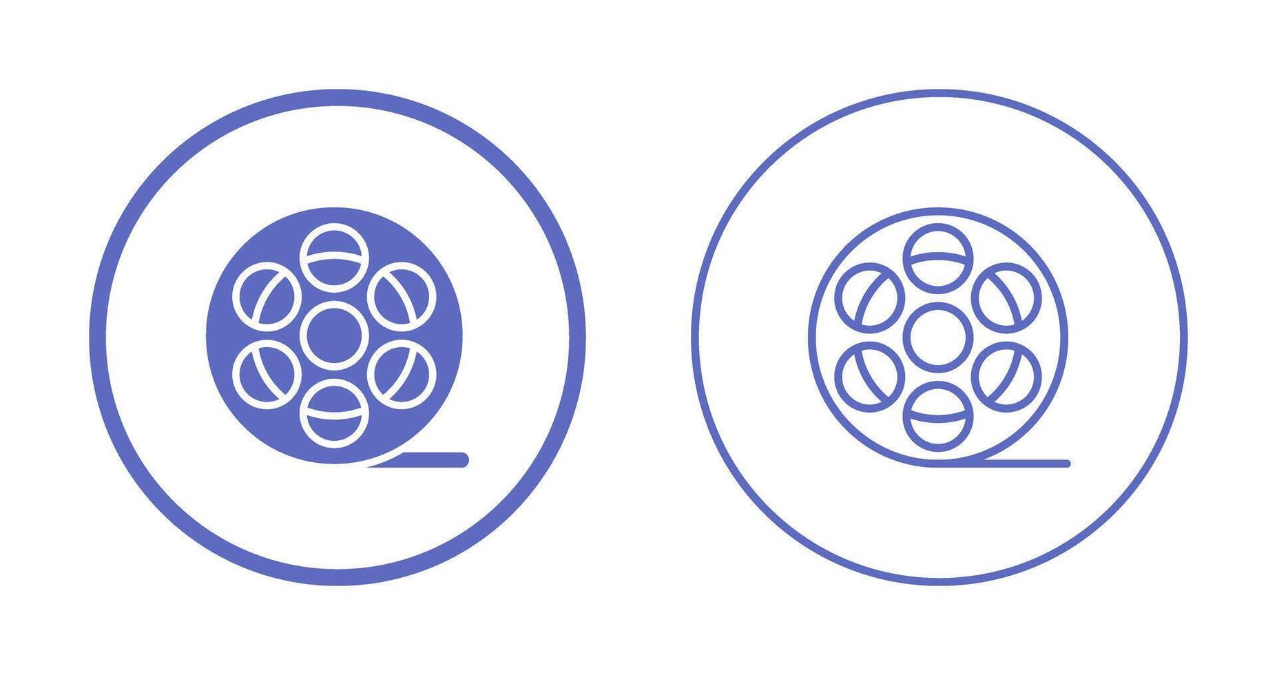 icône de vecteur de bobine de film