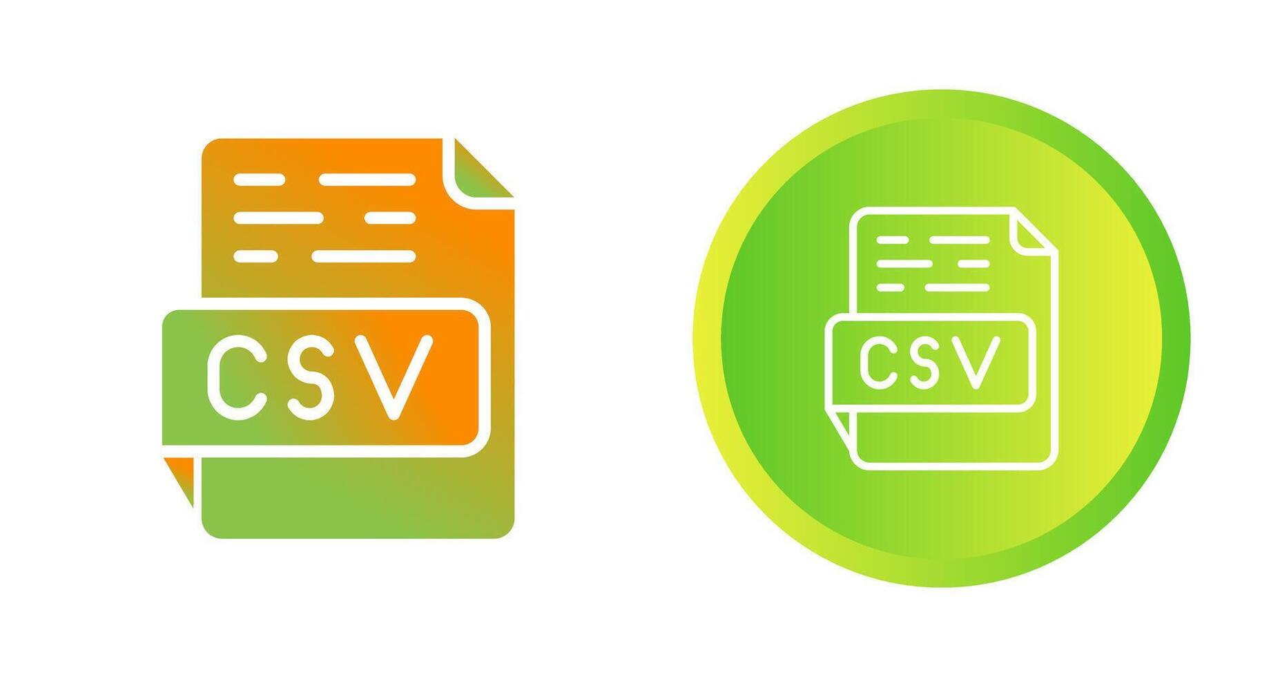 icône de vecteur csv