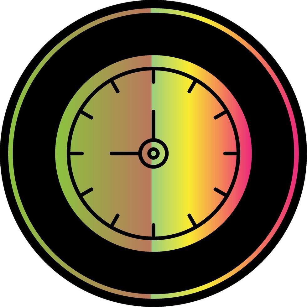 l'horloge glyphe dû Couleur icône vecteur