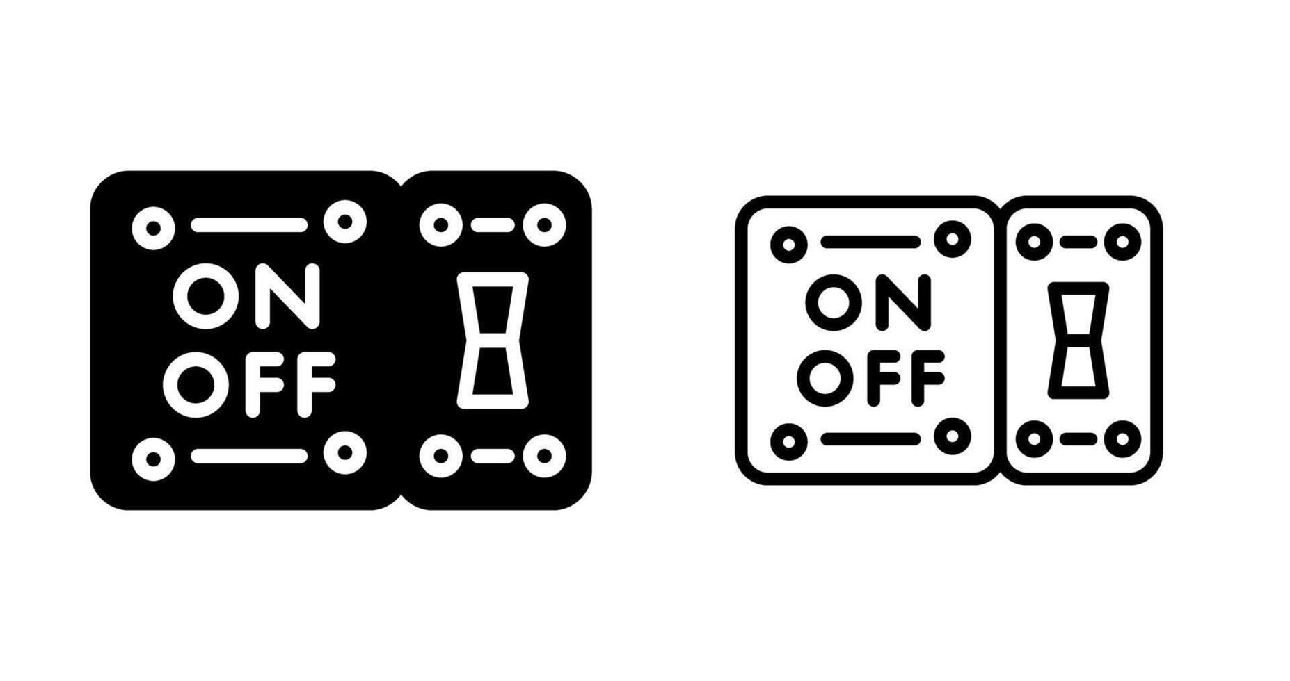 icône de vecteur d'interrupteur d'éclairage