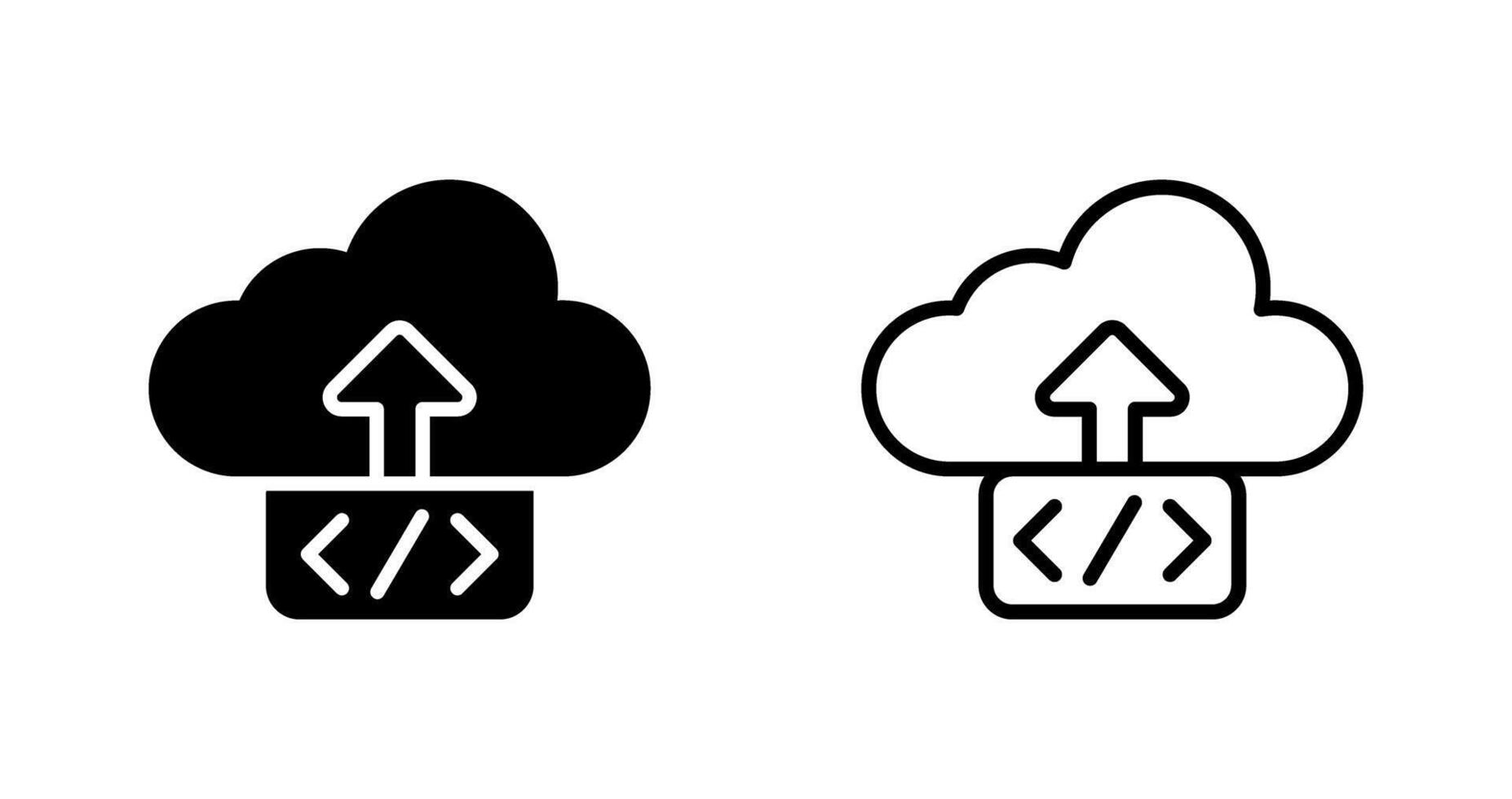 nuage déploiement vecteur icône