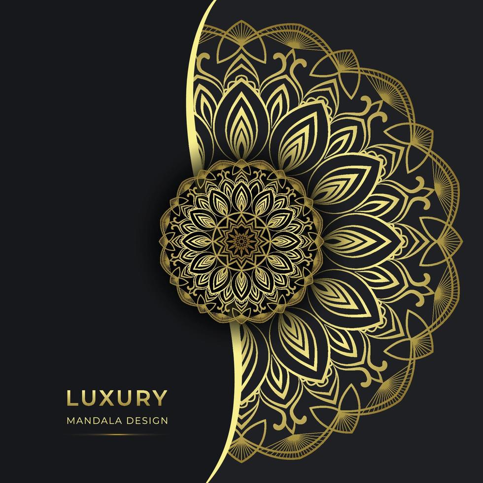 design de fond de mandala ornemental de luxe décoratif vecteur