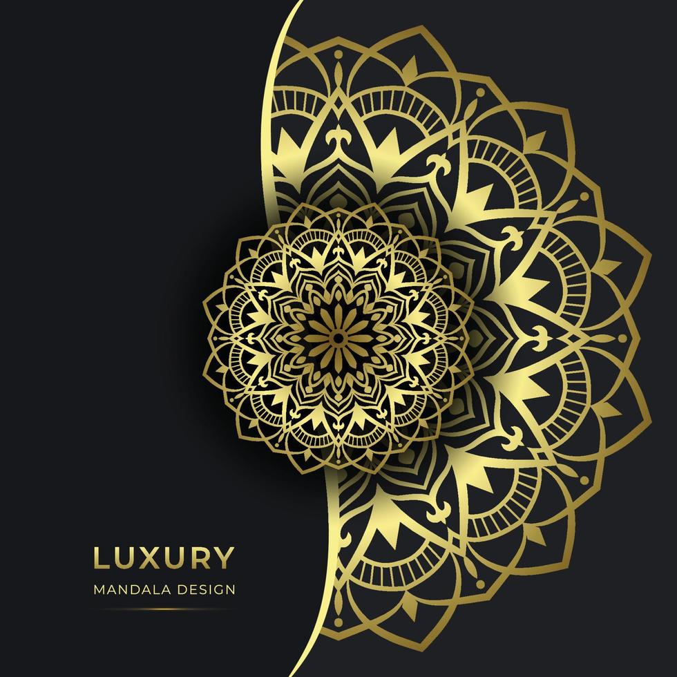 design de fond de mandala ornemental de luxe décoratif vecteur