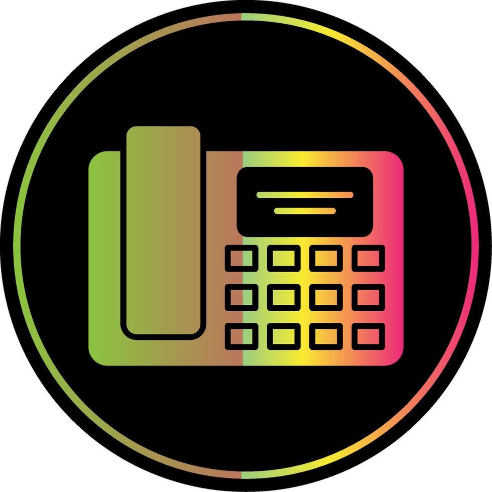 Téléphone glyphe dû Couleur icône vecteur