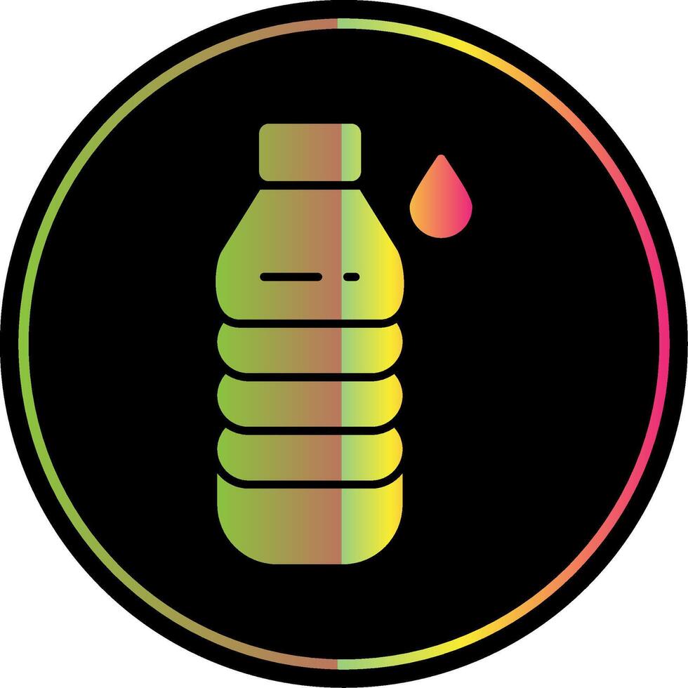 l'eau bouteille glyphe dû Couleur icône vecteur