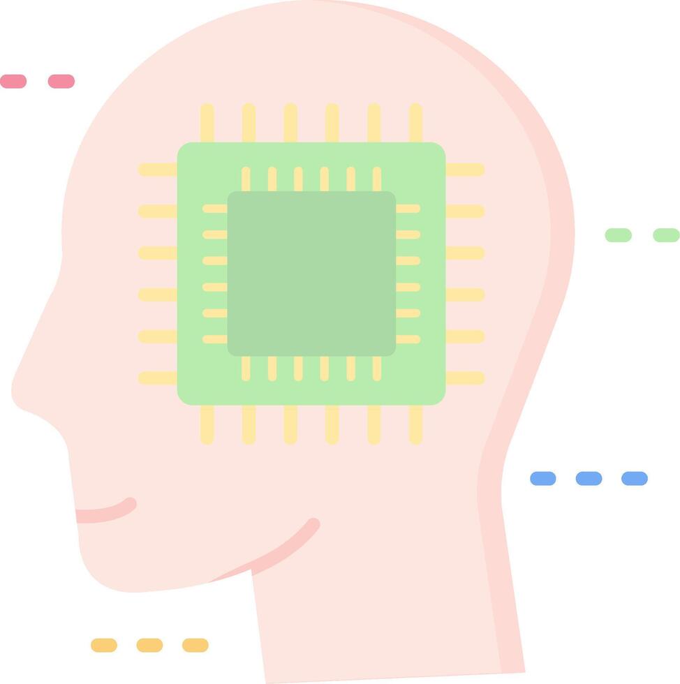CPU plat lumière icône vecteur