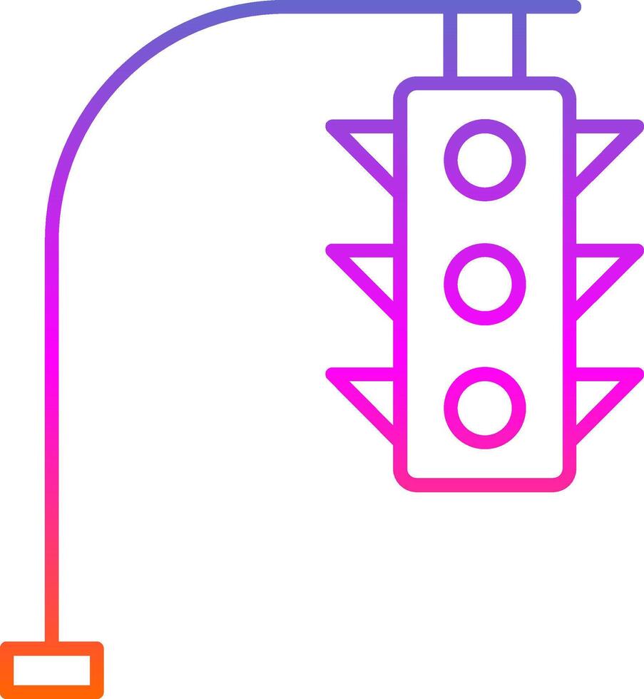 icône de gradient de ligne de feux de circulation vecteur