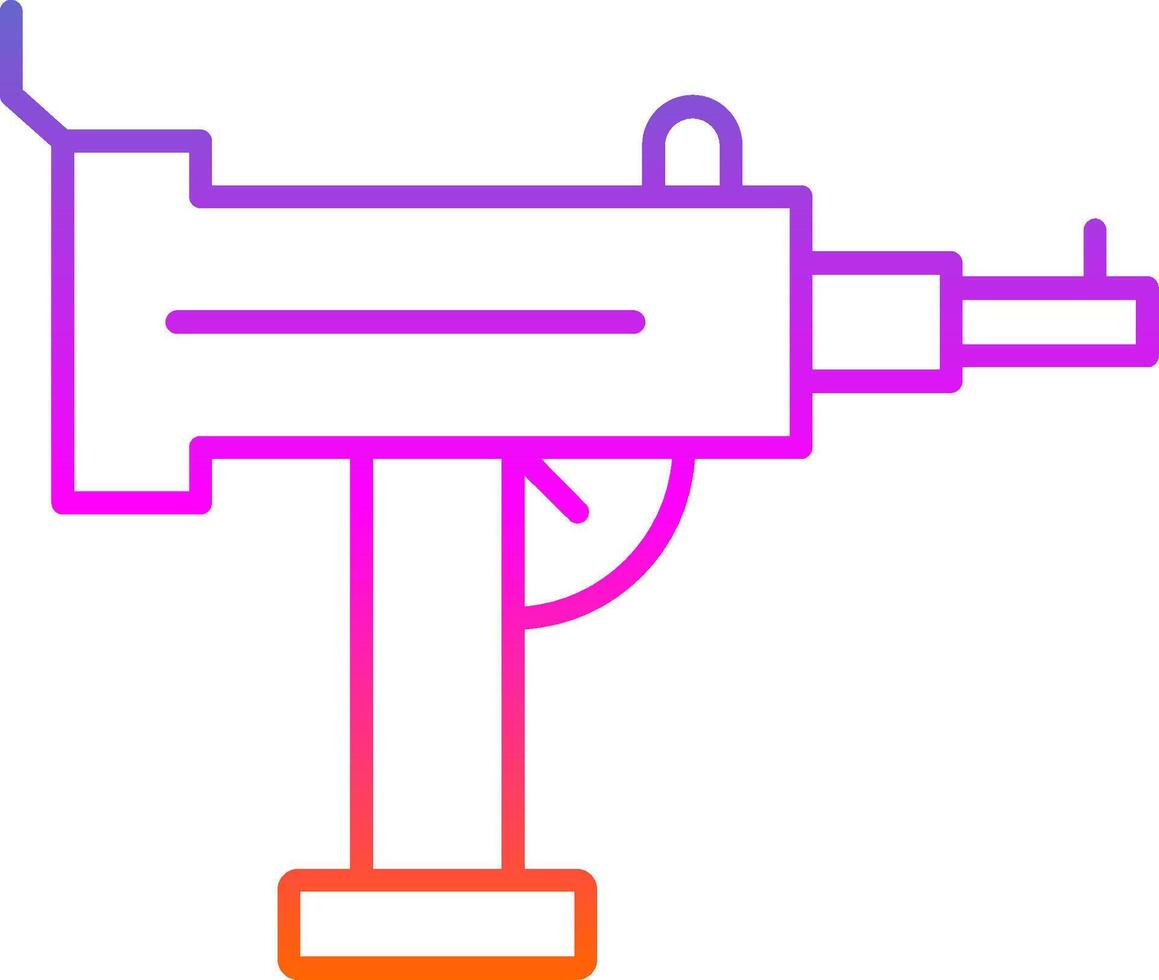 uzi ligne pente icône vecteur