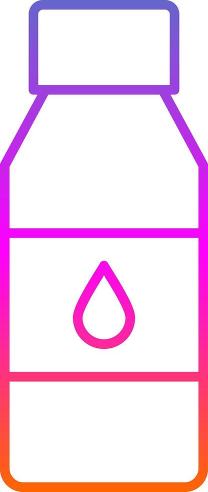 icône de dégradé de ligne de bouteille vecteur