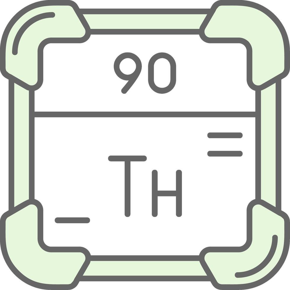 thorium vert lumière fillay icône vecteur