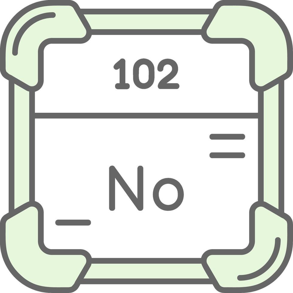 nobelium vert lumière fillay icône vecteur