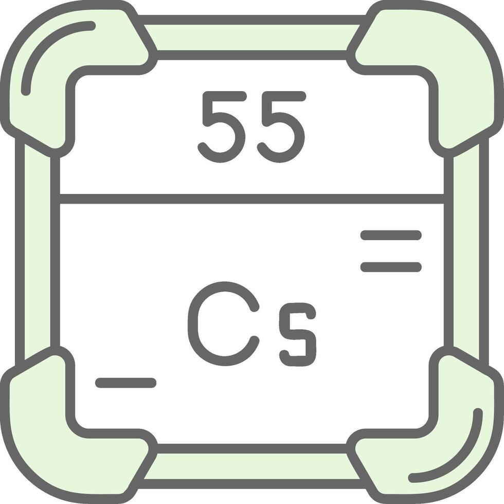 césium vert lumière fillay icône vecteur