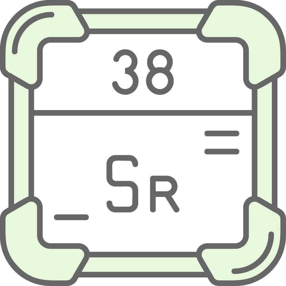 strontium vert lumière fillay icône vecteur