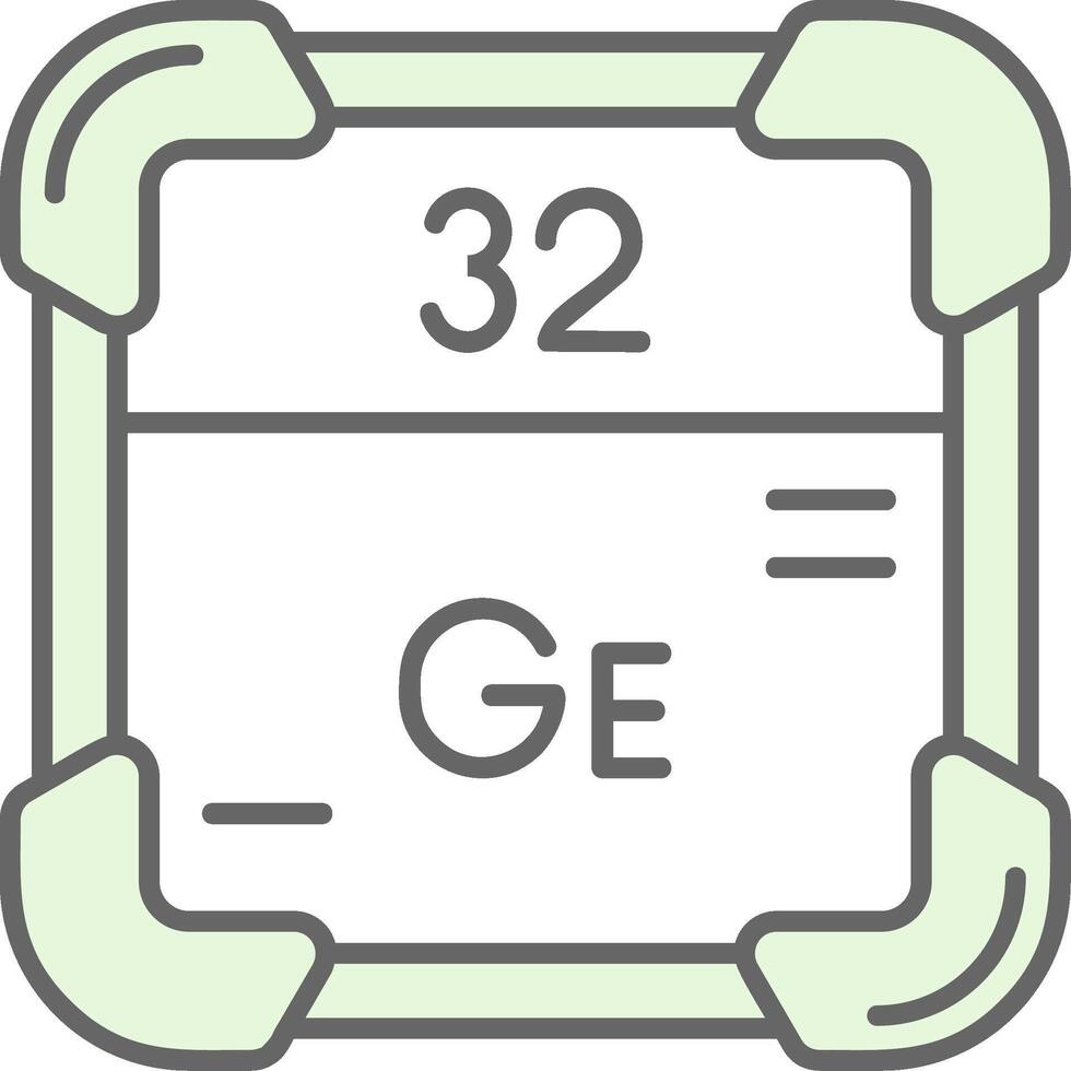 germanium vert lumière fillay icône vecteur