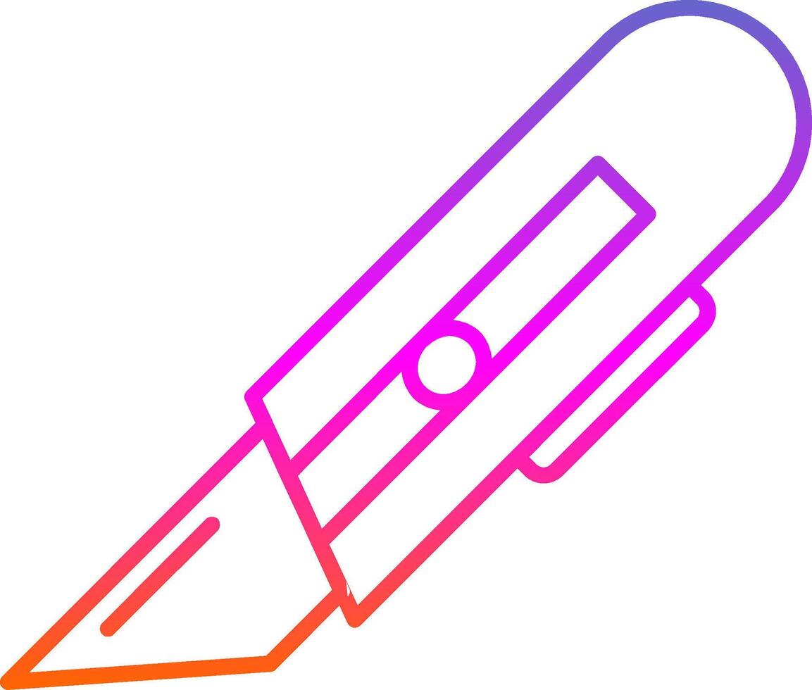 utilitaire couteau ligne pente icône vecteur