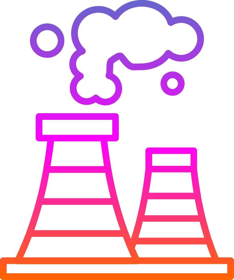 icône de gradient de ligne de pollution de l'air vecteur
