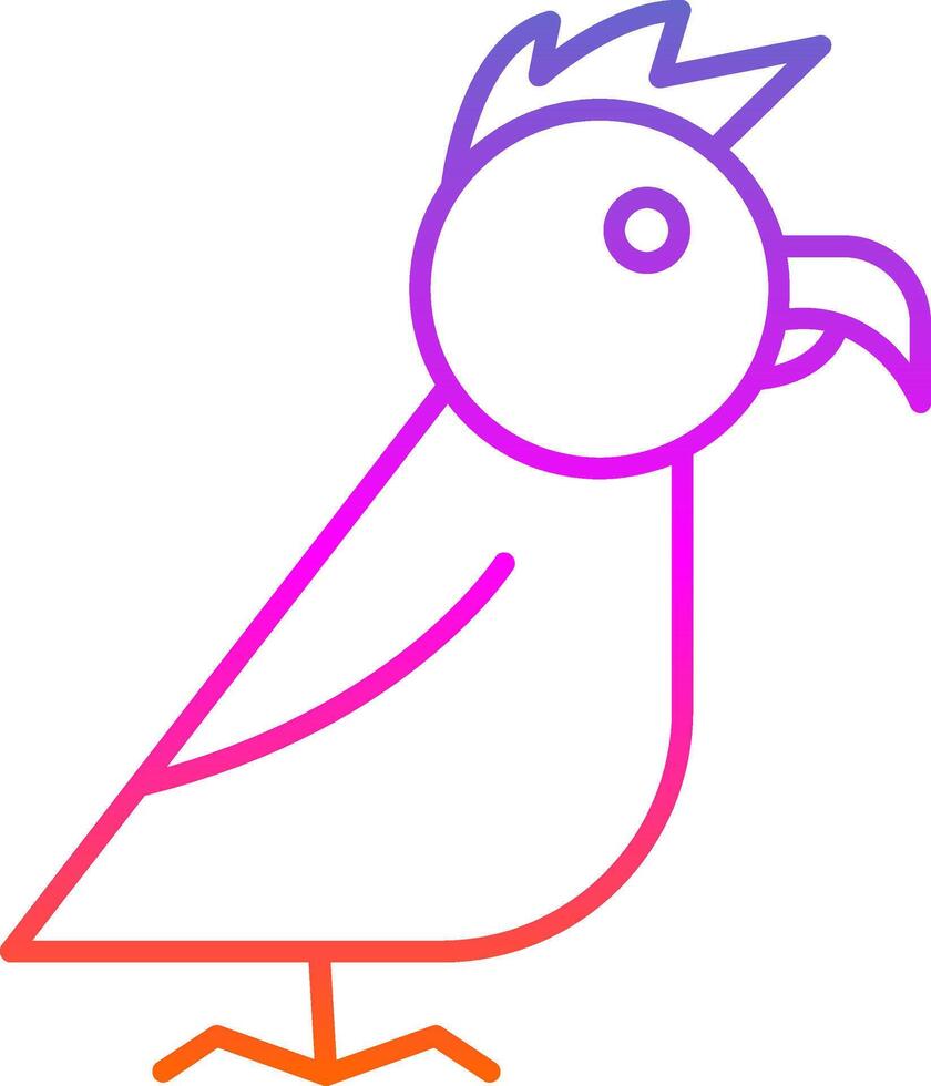 perroquet ligne pente icône vecteur