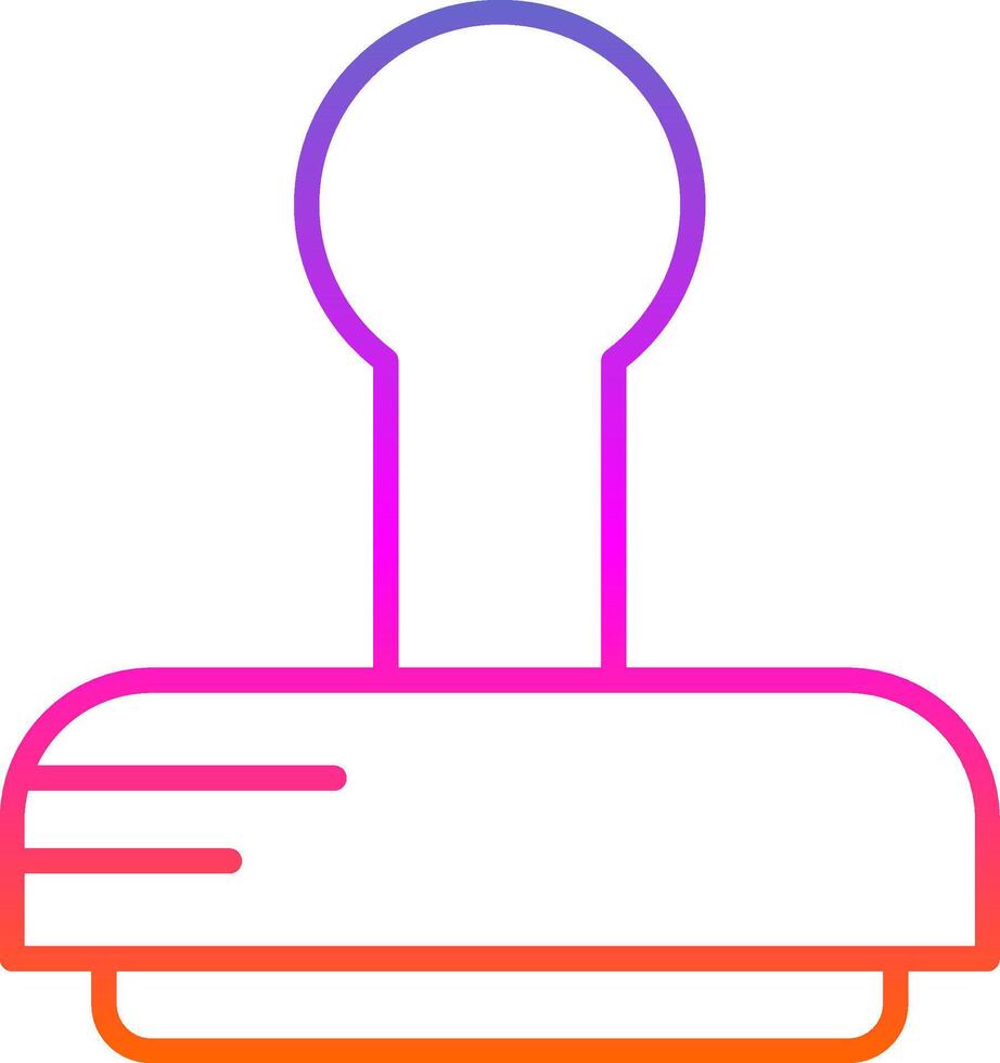 icône de dégradé de ligne de timbre vecteur