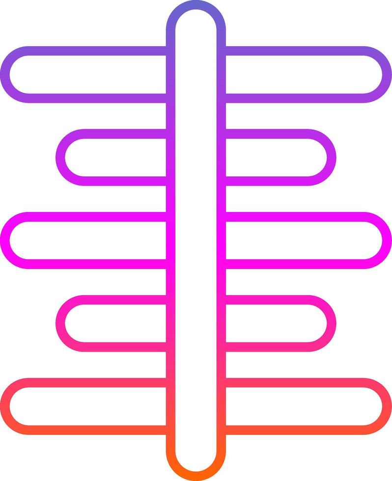 centre aligner ligne pente icône vecteur