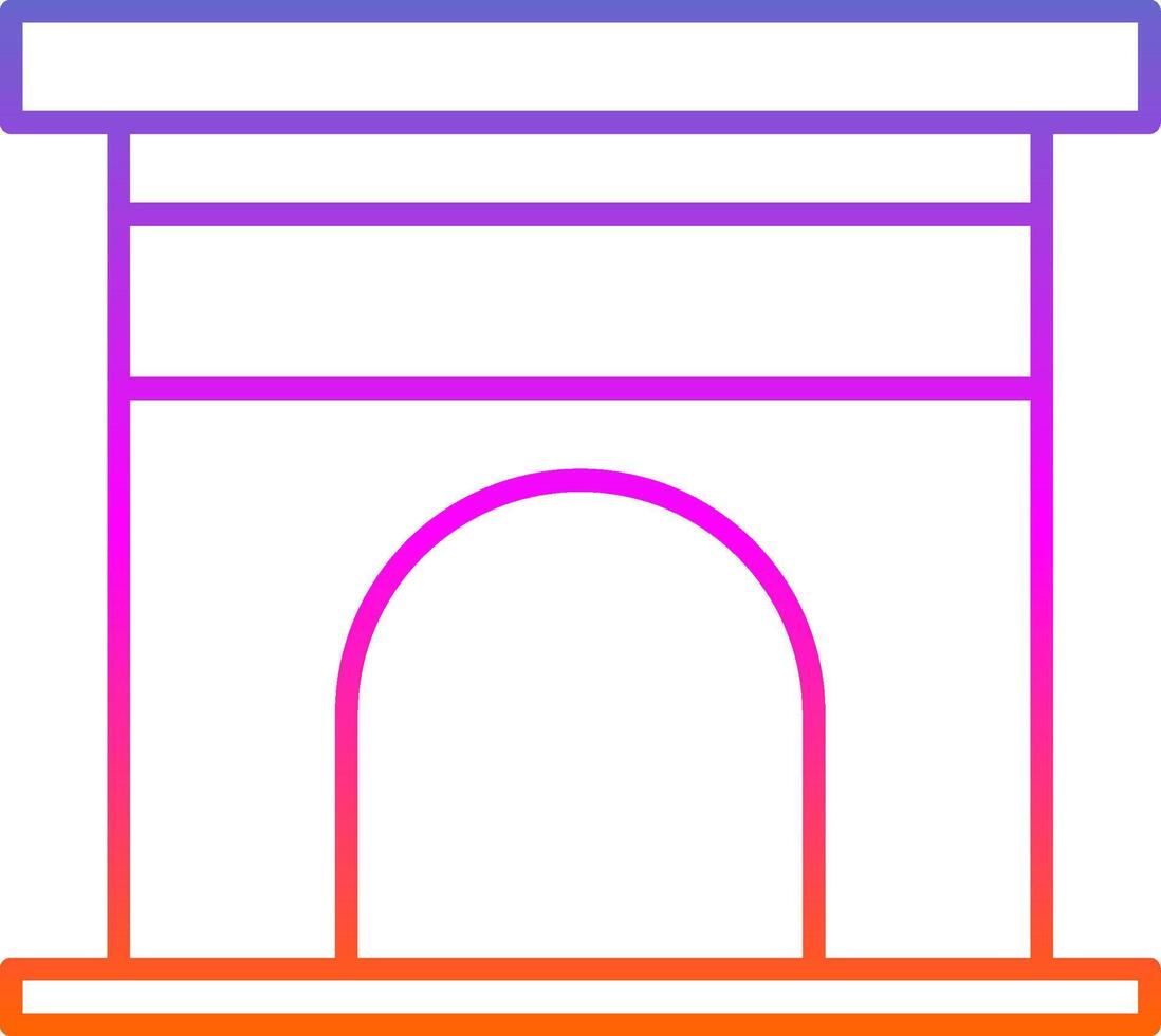 icône de dégradé de ligne de cheminée vecteur