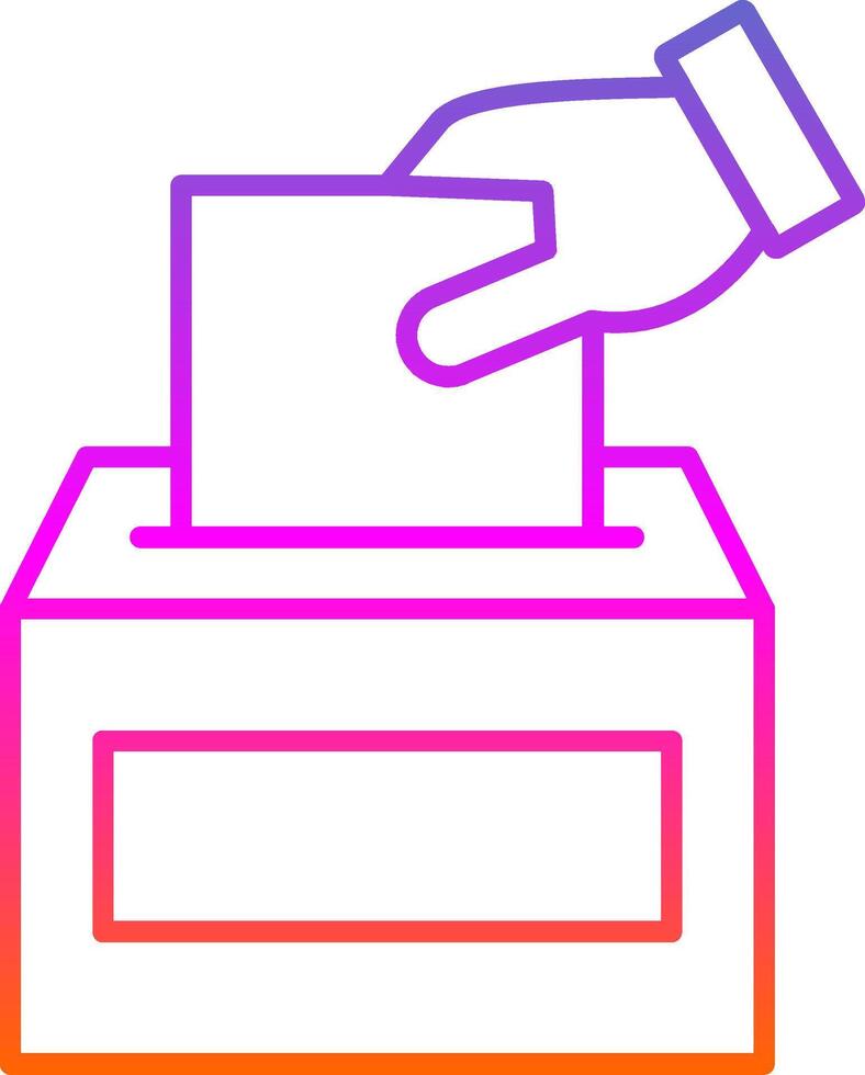 icône de dégradé de ligne de vote vecteur