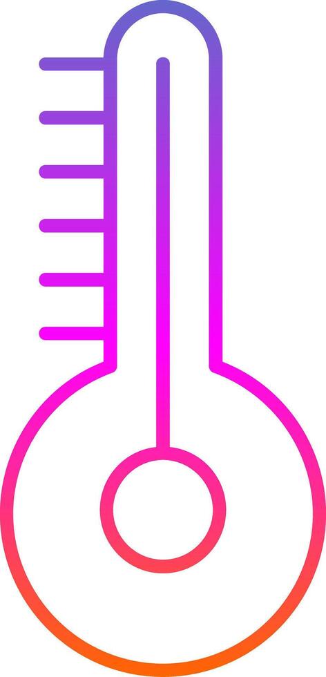 icône de gradient de ligne de température vecteur