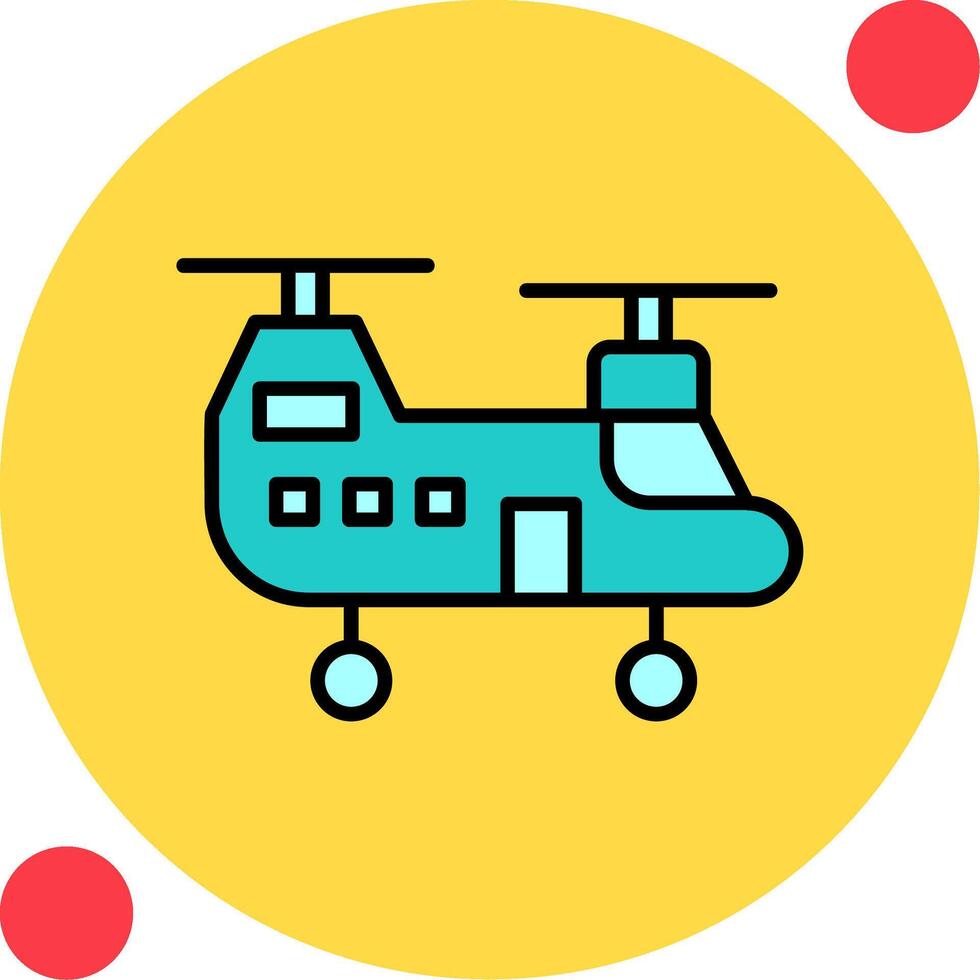 icône de vecteur d'hélicoptère militaire