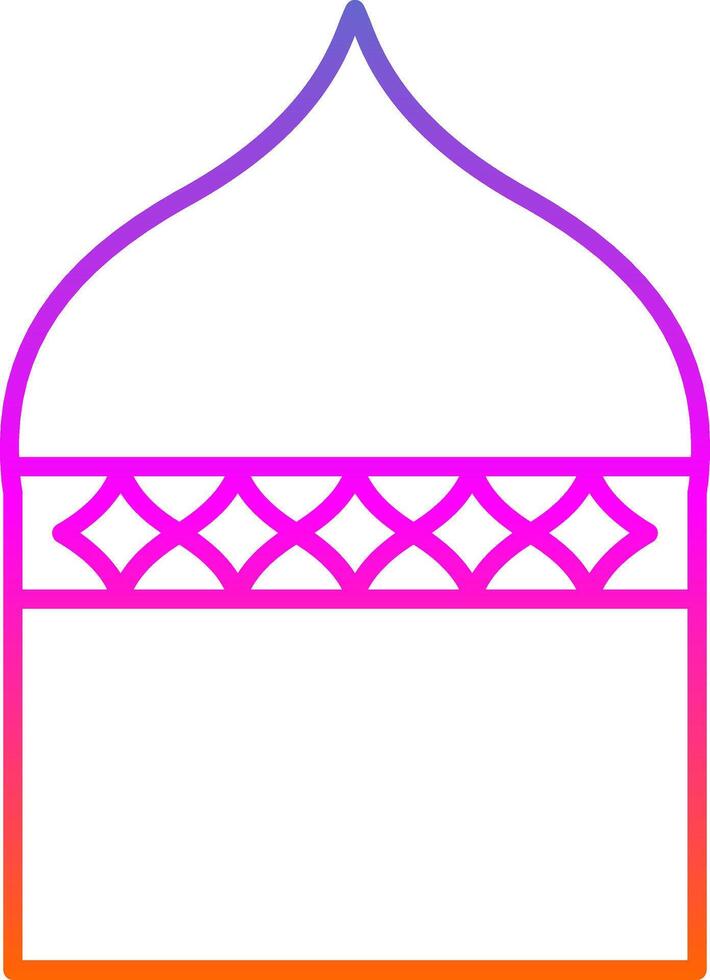 islamique architecture ligne pente icône vecteur