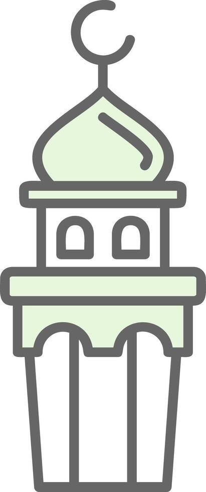 minaret vert lumière fillay icône vecteur