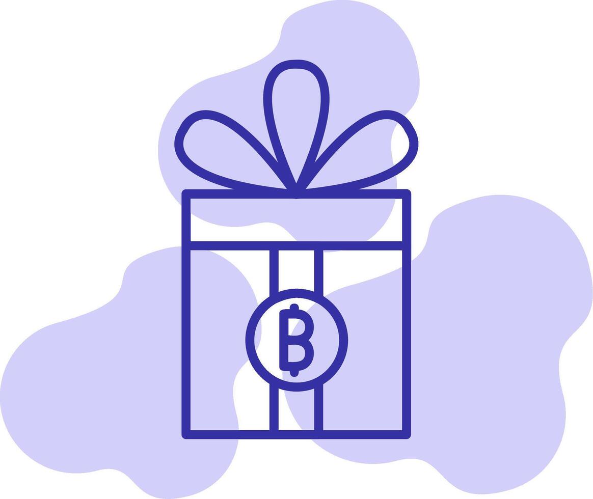 cadeau bitcoin vecteur icône