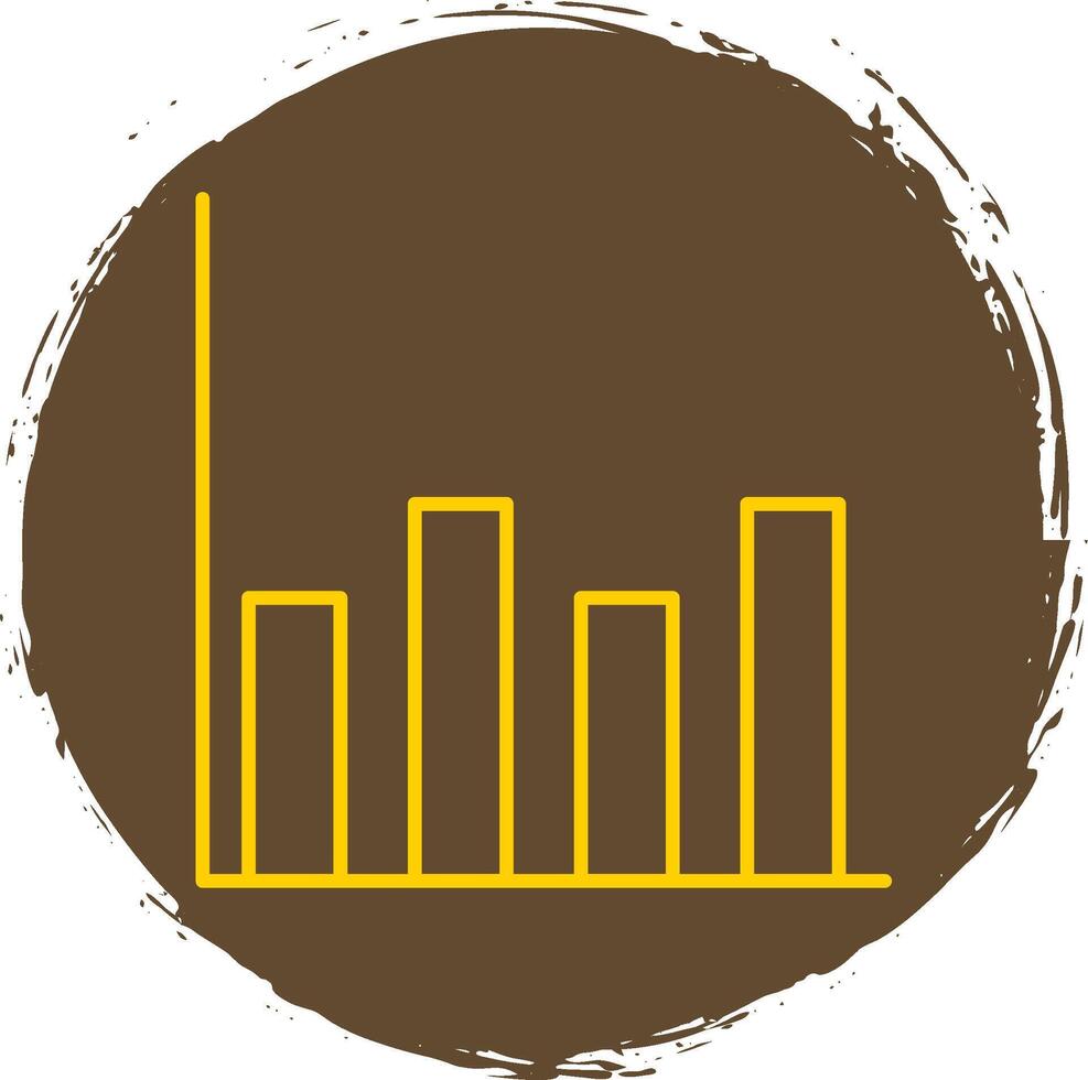 diagramme ligne cercle Jaune icône vecteur