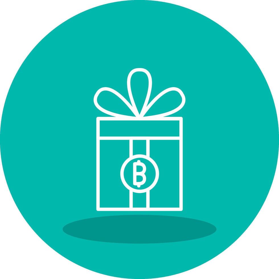 cadeau bitcoin vecteur icône