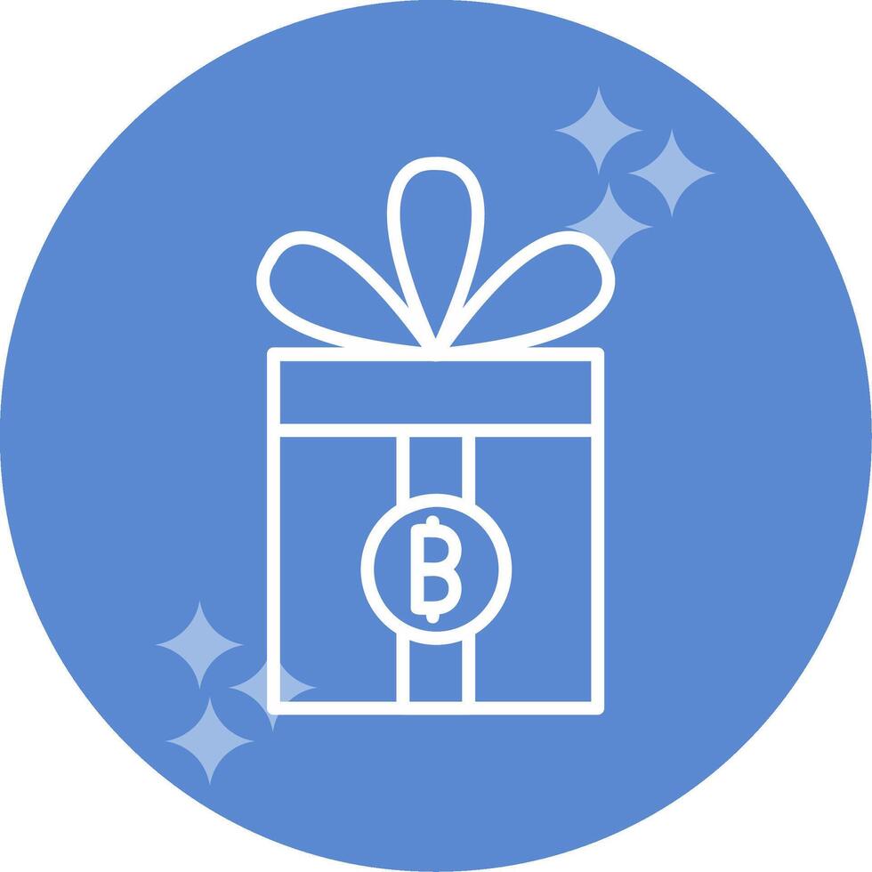 cadeau bitcoin vecteur icône