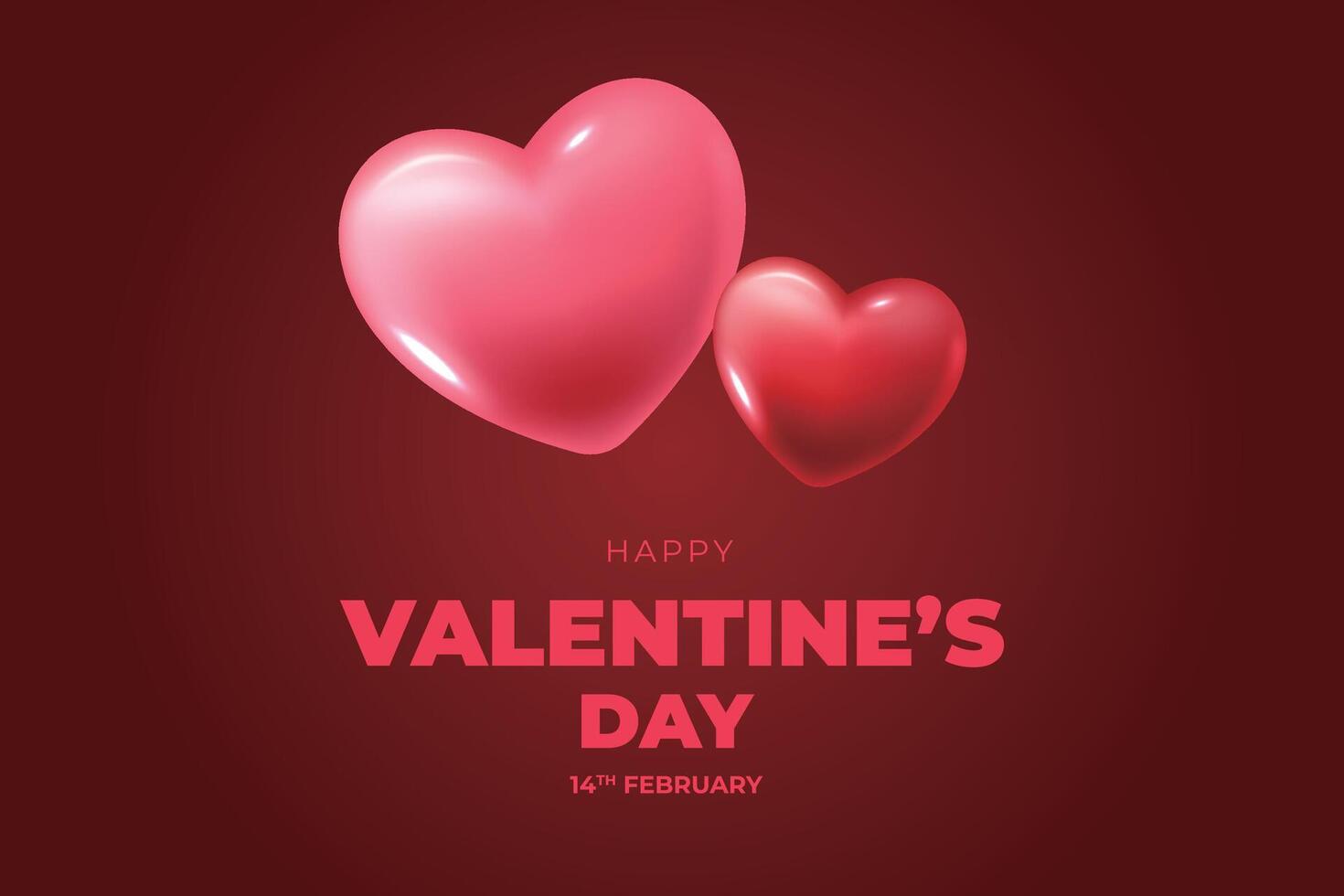 célébrer content la Saint-Valentin jour, la Saint-Valentin journée cœurs Contexte. vecteur