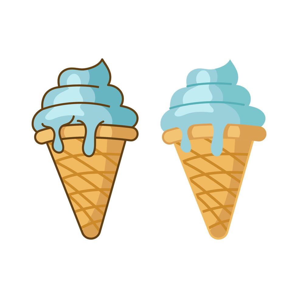 la glace crème icône vecteur illustration. plat icône pour applications et sites Internet