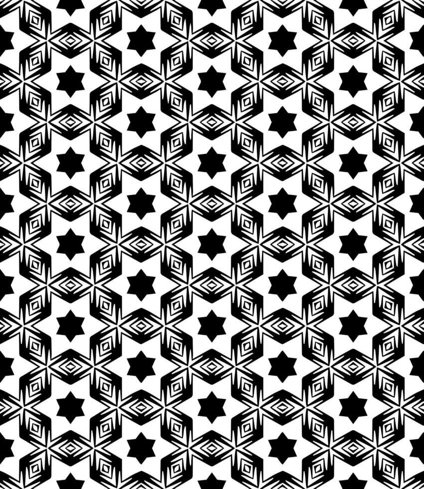 motif abstrait sans couture noir et blanc. arrière-plan et toile de fond. conception ornementale en niveaux de gris. vecteur