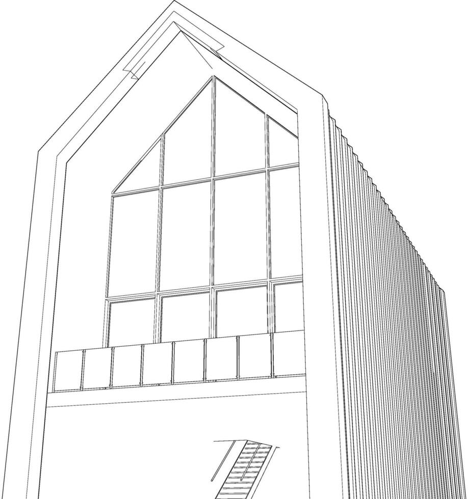 3d illustration de Résidentiel projet vecteur