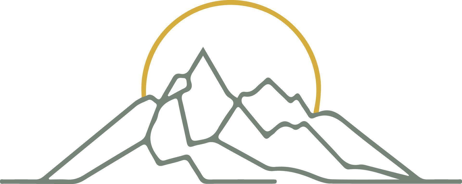 hiver Montagne paysage logo vecteur