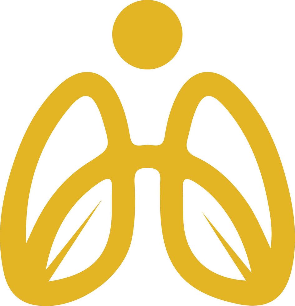enfants poumon étude logo vecteur