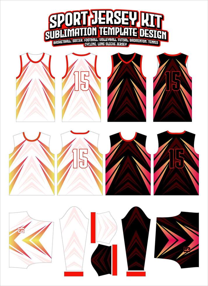 rouge futuriste La Flèche Jersey vêtements des sports porter sublimation modèle vecteur