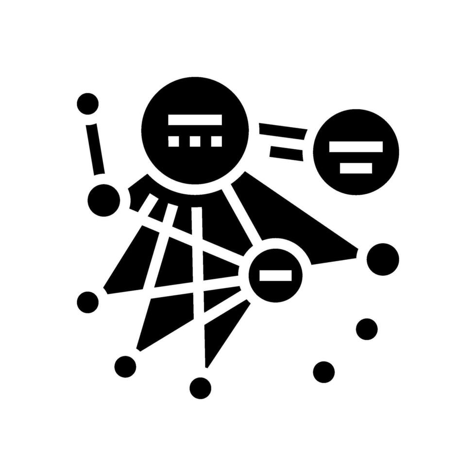 classement algorithme glyphe icône vecteur illustration