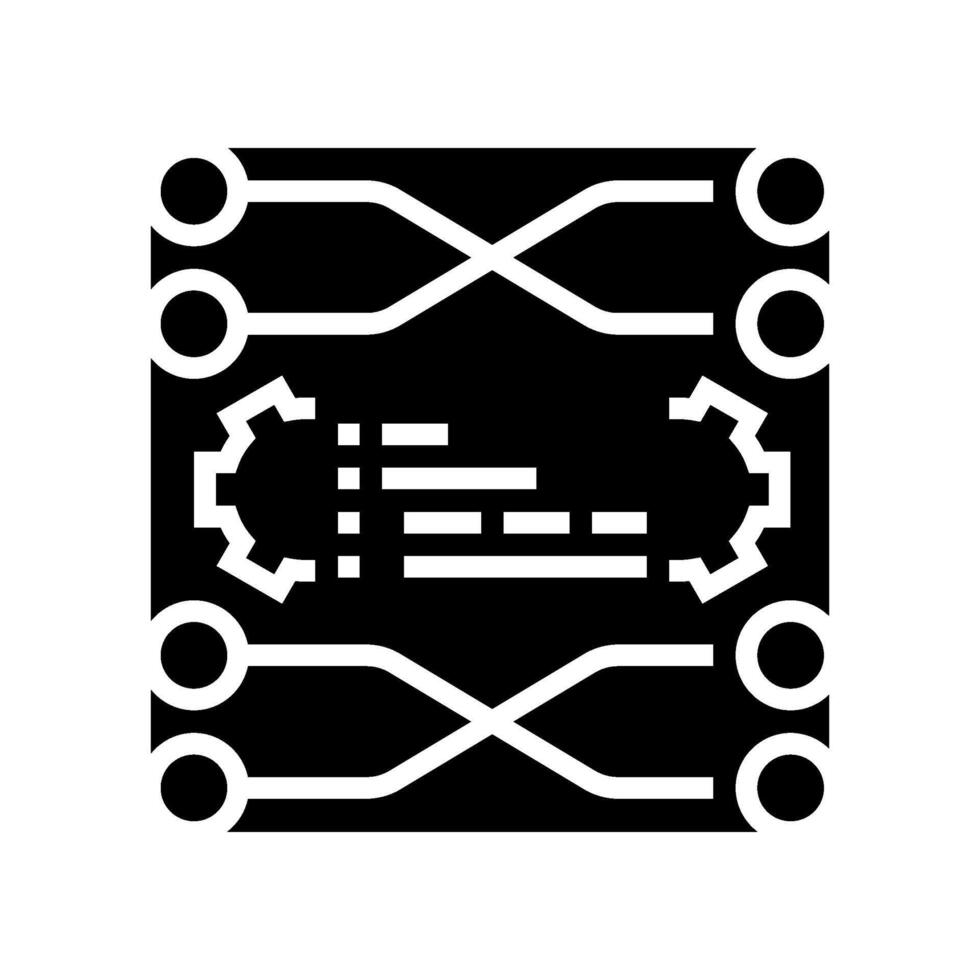 tri algorithme glyphe icône vecteur illustration
