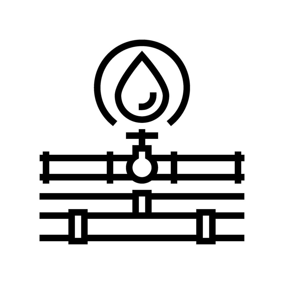 pipeline pétrole industrie ligne icône vecteur illustration