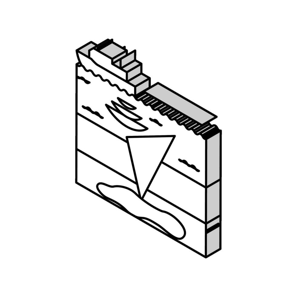 sismique arpentage pétrole ingénieur isométrique icône vecteur illustration