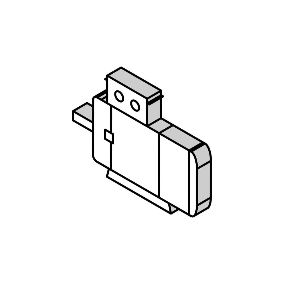 électrique moteur électrique ingénieur isométrique icône vecteur illustration