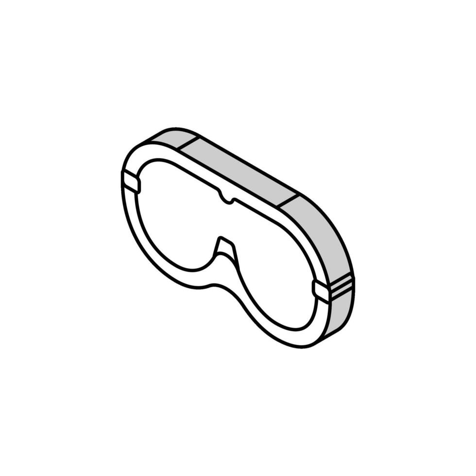 sécurité des lunettes de protection ingénieur isométrique icône vecteur illustration
