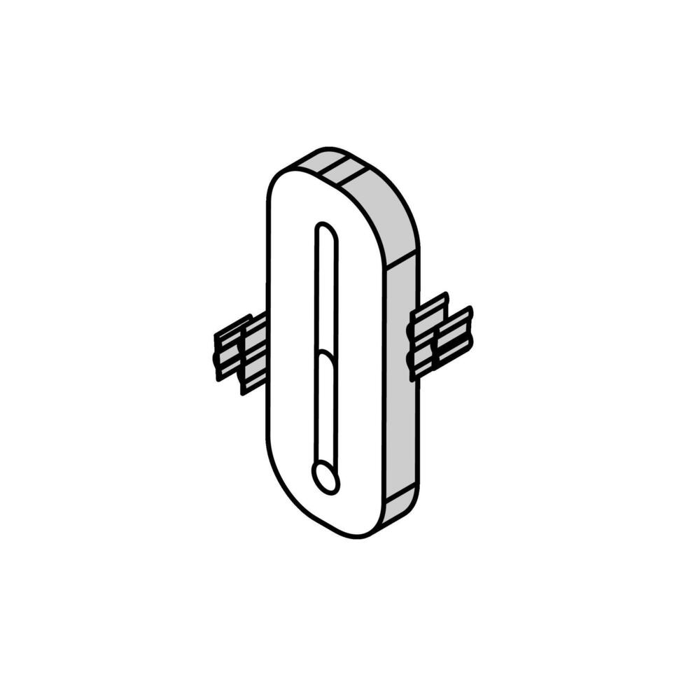thermomètre isométrique icône vecteur illustration