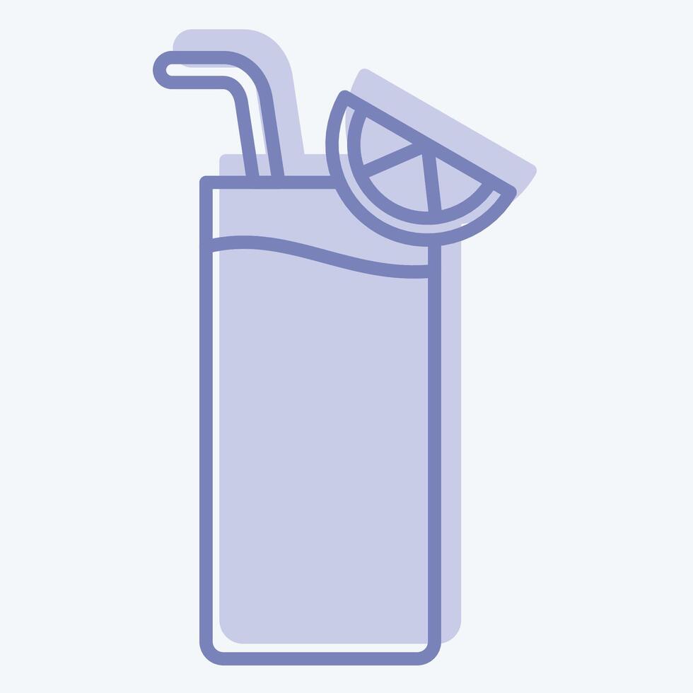icône Gin pétiller. en relation à cocktails, boisson symbole. deux Ton style. Facile conception modifiable. Facile illustration vecteur